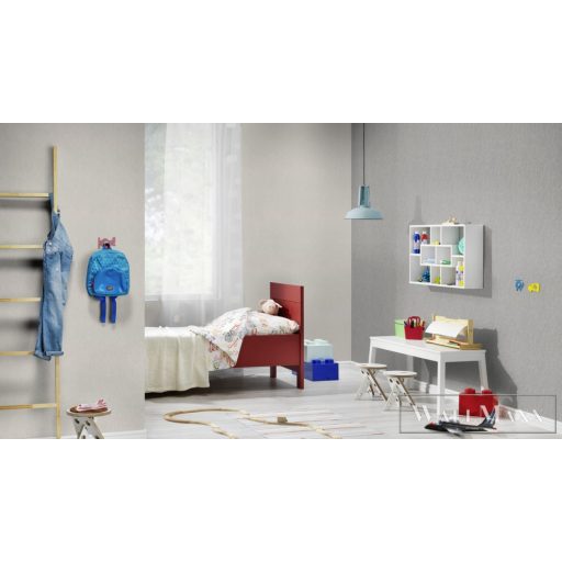 RASCH Perfecto VI 844368 szürke Textil mintás Csillogó vlies tapéta