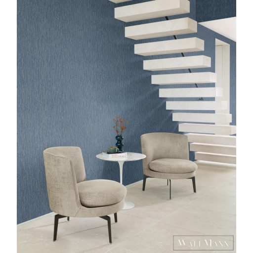 RASCH Perfecto VI 844436 kék Textil mintás Csillogó vlies tapéta