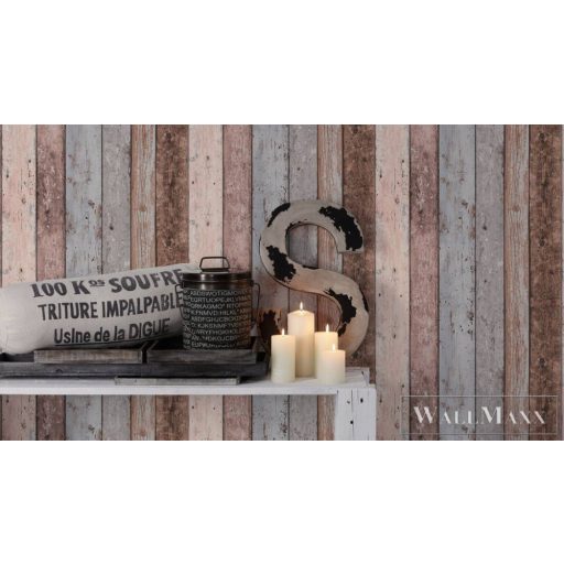 AS CREATION Elements 85503-9 bézs deszka térhatású tapéta