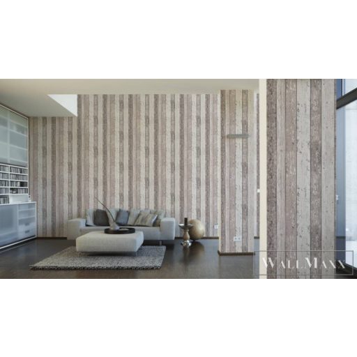 AS CREATION Elements 85505-3 barna deszka térhatású tapéta