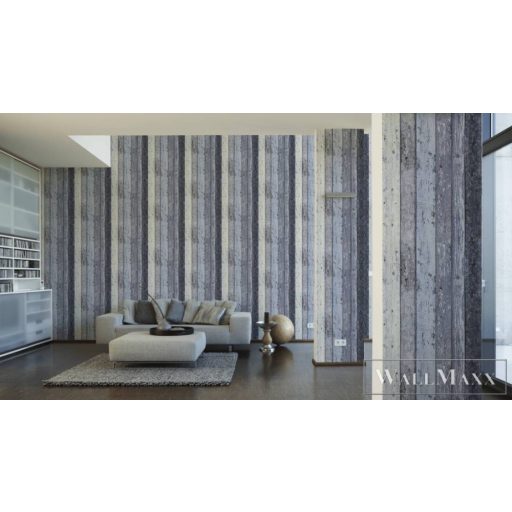 AS CREATION Elements 85506-0 kék deszka térhatású tapéta