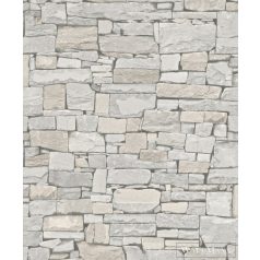   Rasch Bricks & Wood II 859126 bézs, törtfehér Kő-mintás Elegáns vlies tapéta