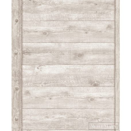 Rasch Bricks & Wood II 861402 bézs, krémszínű Vaspánt mintás Fa-hatású vlies tapéta