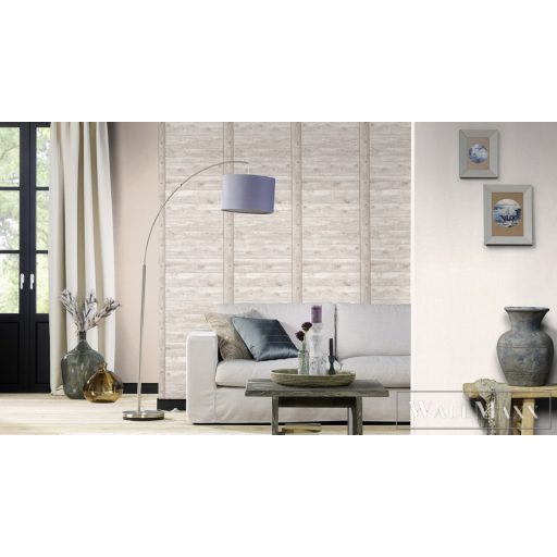 Rasch Bricks & Wood II 861402 bézs, krémszínű Vaspánt mintás Fa-hatású vlies tapéta