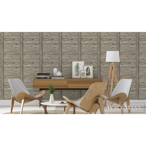 Rasch Bricks & Wood II 861419 bézs, barna Vaspánt mintás Fa-hatású vlies tapéta