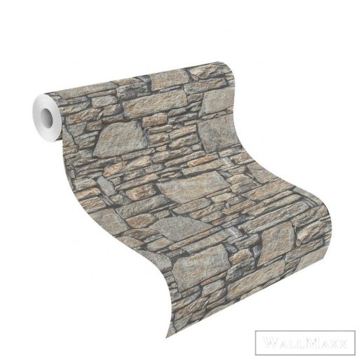 Rasch Bricks & Wood II 863000 törtfehér Kő-mintás Elegáns vlies tapéta