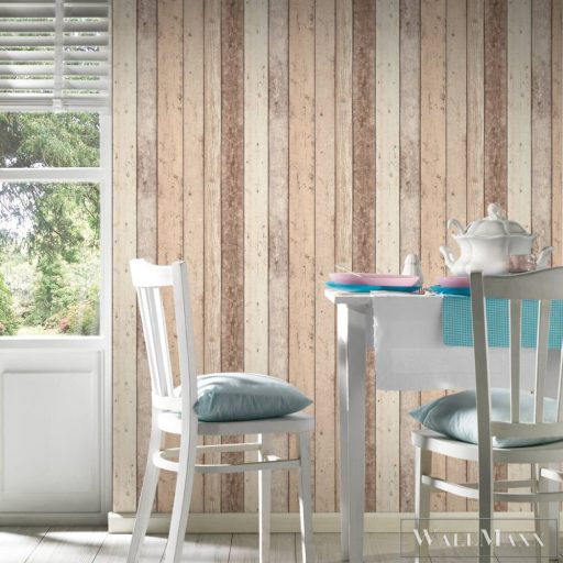 AS CREATION Elements 89511-0 bézs deszka térhatású tapéta