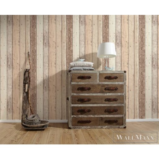 AS CREATION Elements 89511-0 bézs deszka térhatású tapéta