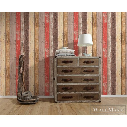 AS CREATION Elements 89512-7 bézs deszka térhatású tapéta