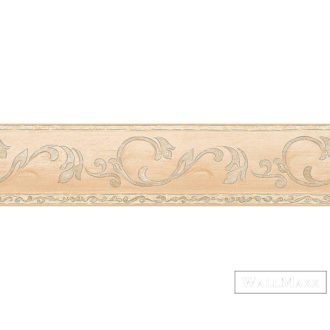   AS CREATION Only Borders 89581-3 bézs levél mintás klasszikus bordűr