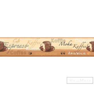   AS CREATION Only Borders 89851-7 barna kávézó mintás modern bordűr