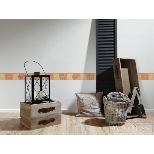 AS CREATION Only Borders 90064-7 barna grafikai mintás modern bordűr