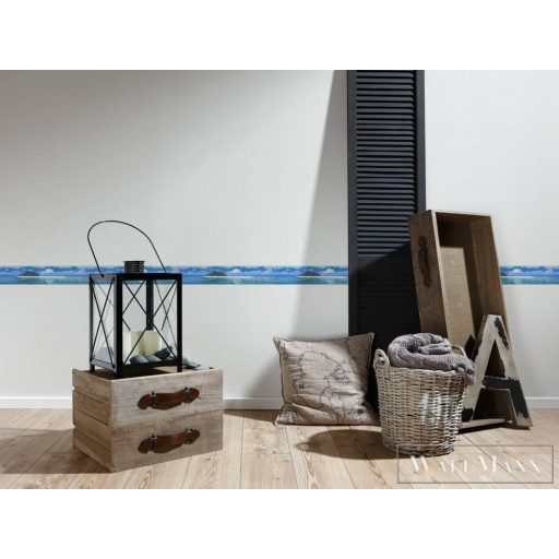 AS CREATION Only Borders 90321-1 kék karibi mintás modern bordűr