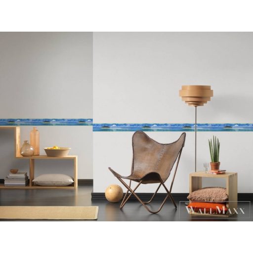 AS CREATION Only Borders 90321-1 kék karibi mintás modern bordűr