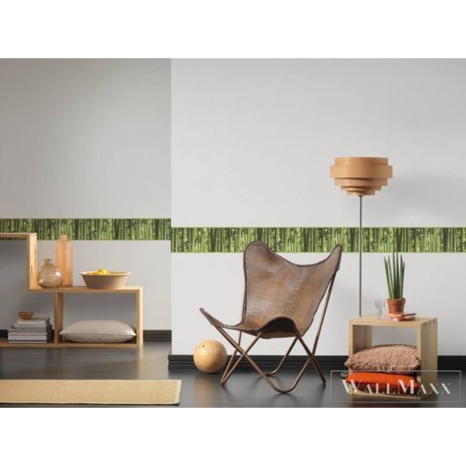 AS CREATION Only Borders 90361-7 zöld bambusz mintás modern bordűr