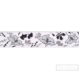   AS CREATION Only Borders 90472-0 sötét virág mintás modern bordűr