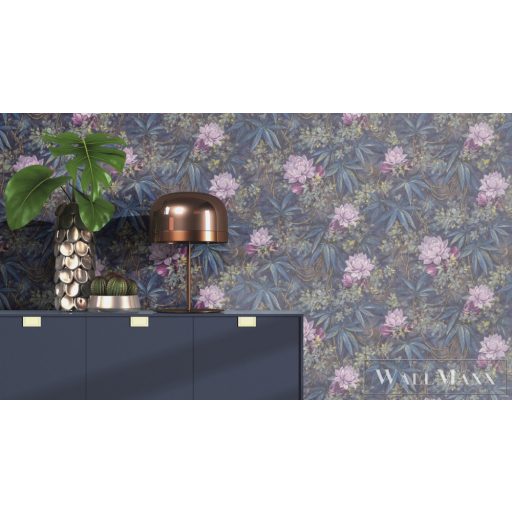 RASCH Axiom 905090 kék virág mintás design XXL tapéta