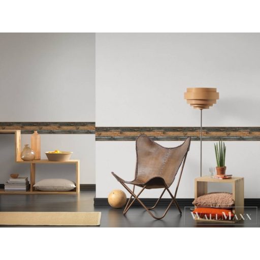 AS CREATION Only Borders 11 90601-4 bézs, barna, szürke Intarzia mintás Térhatású öntapadós bordűr