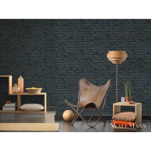 AS CREATION Change is Good 9078-82 fekete téglamintás tapéta