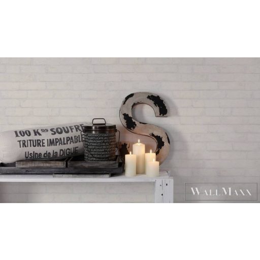 AS CREATION Elements 90785-1 fémes tégla kőmintás tapéta