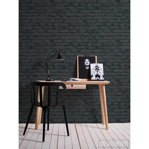 AS CREATION Black is Beautiful 90788-2 sötét tégla mintás klasszikus tapéta