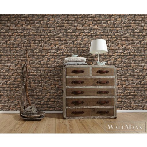 AS CREATION Elements 90791-2 bézs tégla térhatású tapéta