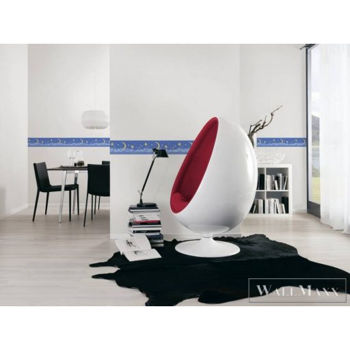 AS CREATION Only Borders 91161-2 kék csillagos modern bordűr