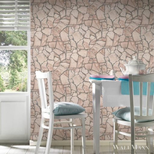 AS CREATION Elements 92732-3 bézs terméskő térhatású tapéta