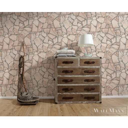 AS CREATION Elements 92732-3 bézs terméskő térhatású tapéta