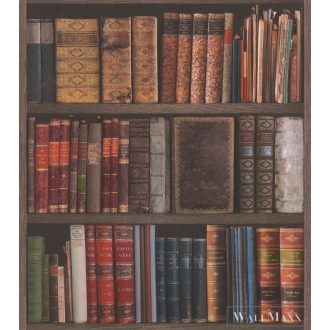   Rasch 934809 könyvespolc könyvtár könyvek kompozíció tapéta panel dekor