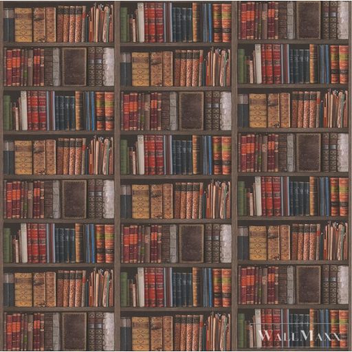 Rasch 934809 könyvespolc könyvtár könyvek kompozíció tapéta panel dekor