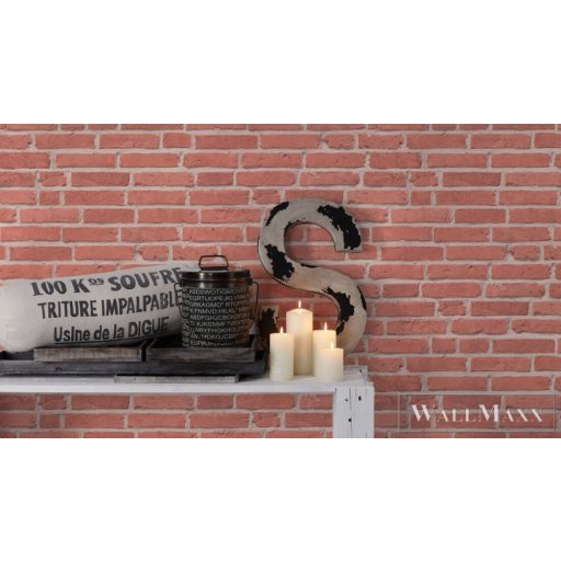 AS CREATION Elements 94283-1 vörös tégla térhatású tapéta