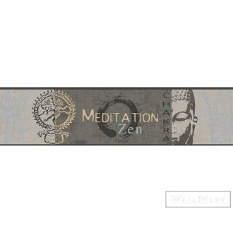   AS CREATION Only Borders 94314-1 ezüst meditáció mintás modern bordűr
