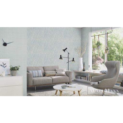 RASCH Axiom 960914 kék textil mintás uni XXL tapéta