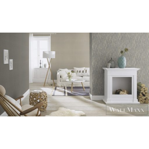 RASCH Axiom 960938 barna textil mintás uni XXL tapéta