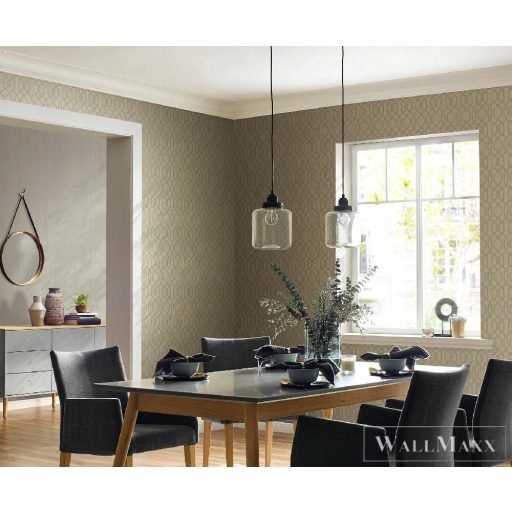 964301 lágy geometriai minta,barna kékes szürke színárnyalat