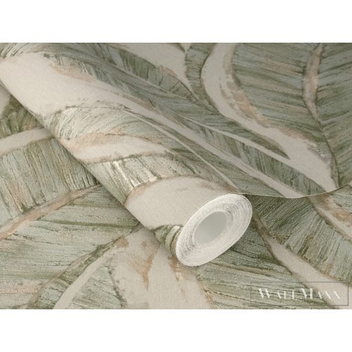 RASCH Ascona 979022 zöld levél mintás szofisztikált XXL tapéta