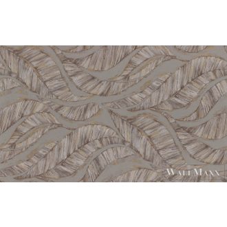   RASCH Ascona 979053 barna levél mintás szofisztikált XXL tapéta