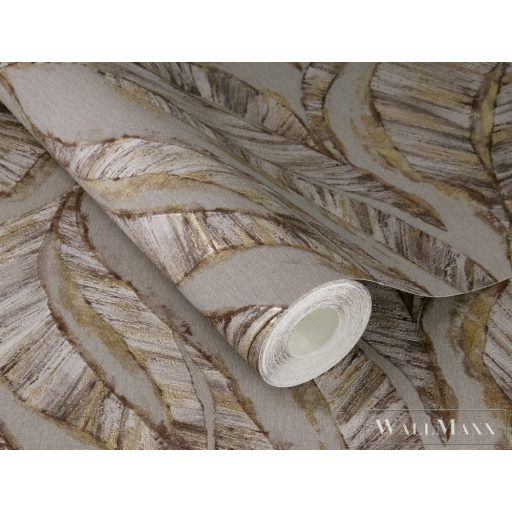 RASCH Ascona 979053 barna levél mintás szofisztikált XXL tapéta