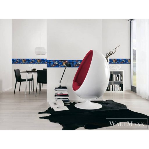 AS CREATION Only Borders 99931-3 kék űrhajó mintás ifjúsági bordűr