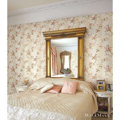 KT-EXCLUSIVE AnnaBelle AK40407 bézs rózsa mintás barokk tapéta