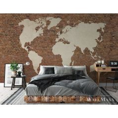   AS CREATION industrial 2023 DD 118824 világtérkép vlies tapéta térkép mintás poszter   