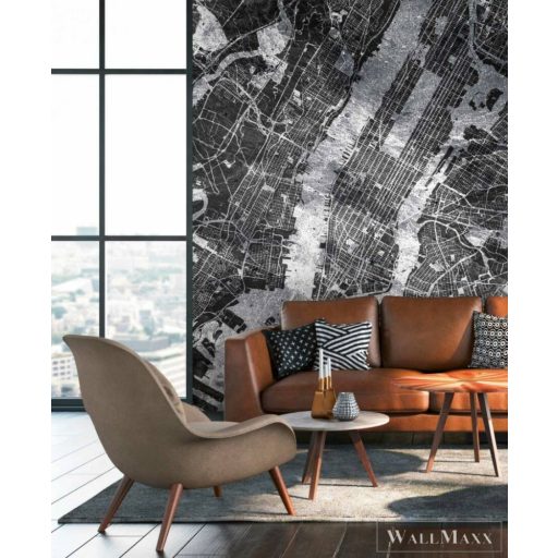AS Creation Metropolitan Stories 2 2023 DD118828 fekete, fehér New York mintás Jelenet vlies digitális panel