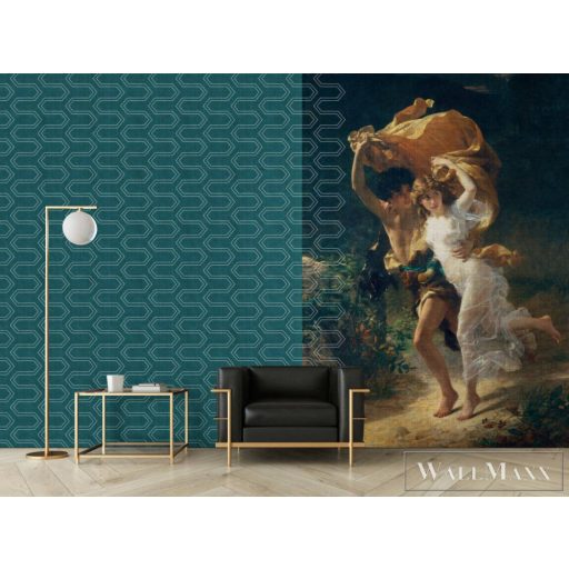 AS CREATION Walls by Patel 3 DD122156 türkiz CORTINA 3 digitális panel