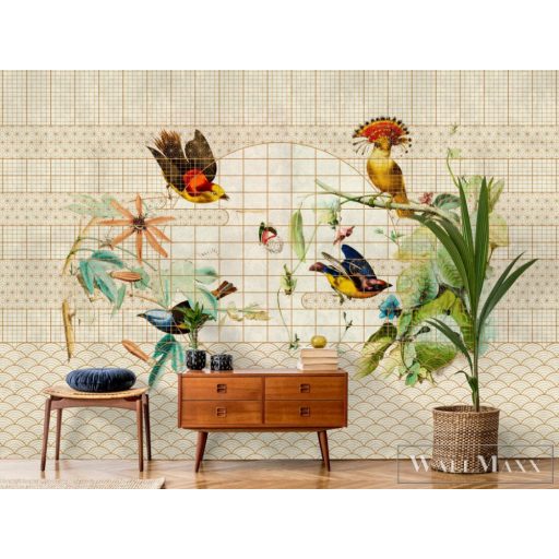 AS CREATION Walls by Patel 3 DD122428 bézs VOLIERE 1 digitális panel