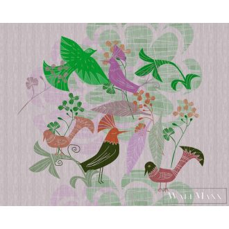   AS CREATION Walls by Patel 3 DD122448 zöld BIRDLAND 2 digitális panel