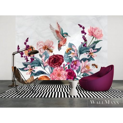AS CREATION DesignWalls 2 DD123457 színes virág mintás grafikus digitális panel