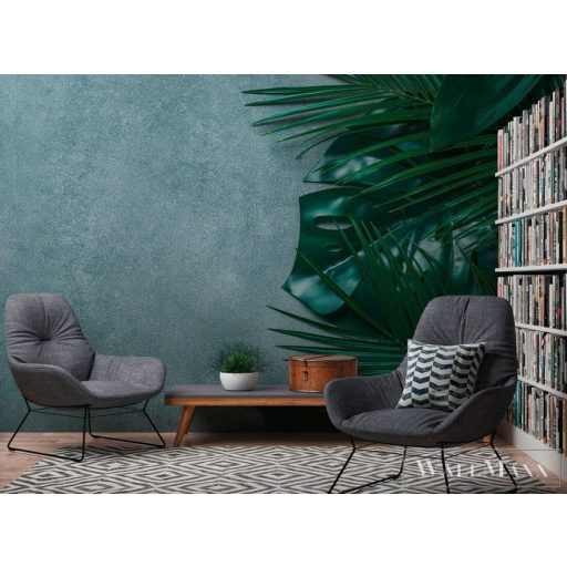 AS CREATION DesignWalls 2 DD123472 zöld pálmalevél mintás fotografikus digitális panel