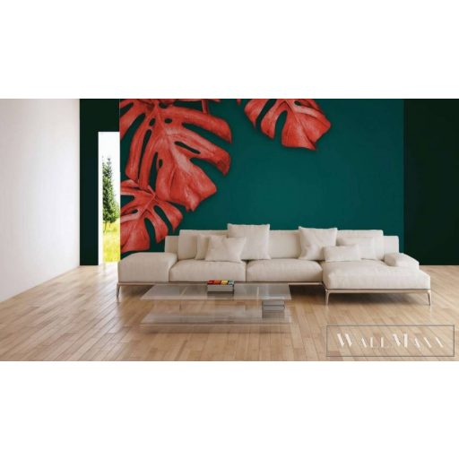 AS CREATION DesignWalls 2 DD123481 vörös filodendron mintás grafikus digitális panel