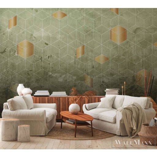 AS CREATION DesignWalls 2 DD123563 arany kocka mintás térhatású digitális panel